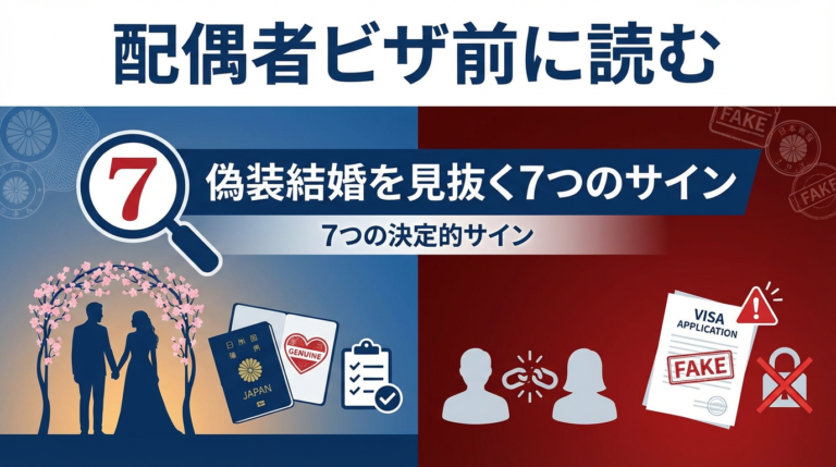 配偶者ビザ前に読む：国際結婚の偽造結婚を見抜く7つの決定的サイン