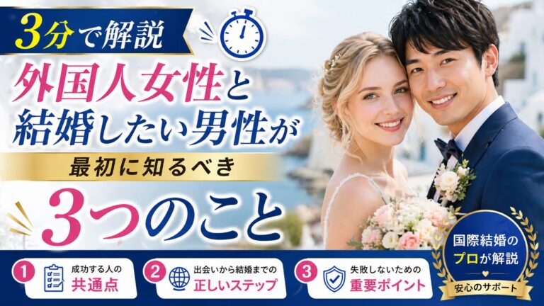 外国人女性との結婚を成功させる秘訣：知っておくべき3つのこと