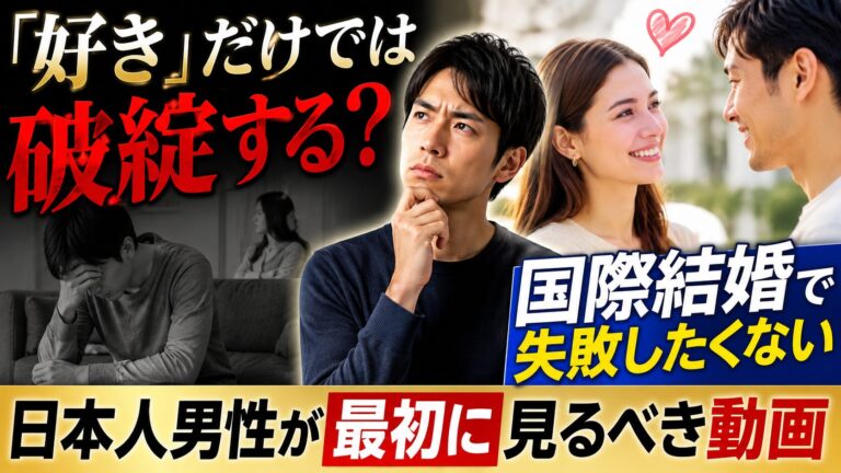 国際結婚で「好き」だけでは失敗する？日本人男性が知るべき3つの落とし穴と成功への道