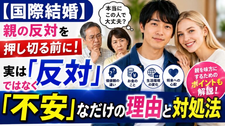 【国際結婚】親の反対を押し切る前に！実は「反対」ではなく「不安」なだけの理由と対処法