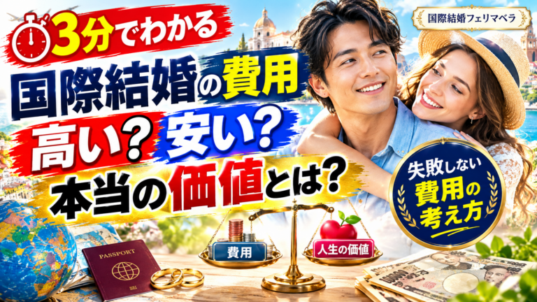 【3分解説】100兆円あってもタイムスリップはできない！国際結婚は高い？安い？実体験者が語る「人生の価値」